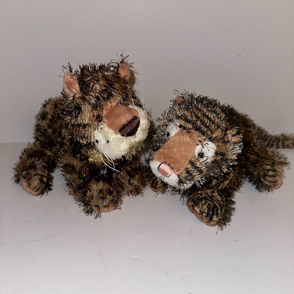 Ganz Webkinz TIGER & LEOPARD scruffy Plush Stuffed Animal No Codes!